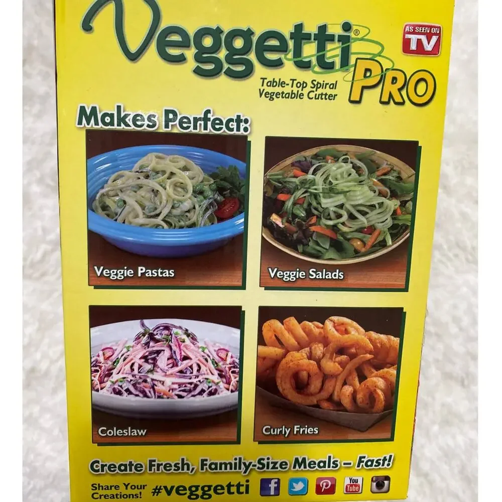 Veggetti Pro Tabletop Spiral Vegetable Cutter NEW